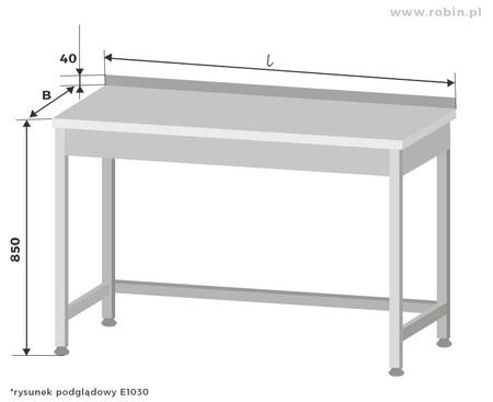 Stół roboczy Egaz E1030 500x600 mm