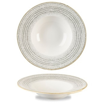 Talerz głęboki z szerokim rantem 280 mm Homespun Stone Grey Studio Prints