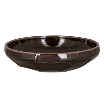 SKETCHES Talerz głęboki rzeźbiony 20 cm brązowy