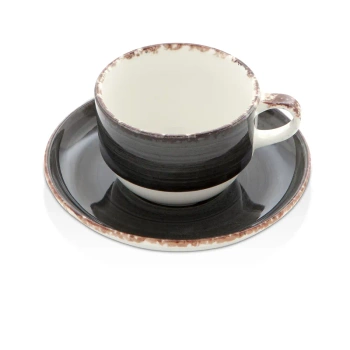 Filiżanka ze spodkiem Onyx 230 czarna
