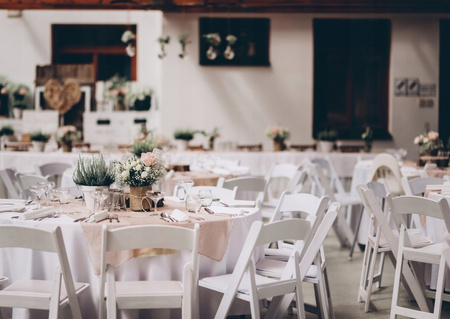 Krzesło weselne Classic amerykańskie składane– kolor biały