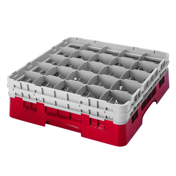 Kosz na szkło - szklanki max.śr.8.7 cm, wys.17,4 cm czerwony