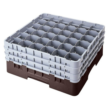 Kosz na szkło - szklanki max.śr.7.2 cm, wys.15.2 cm brązowy