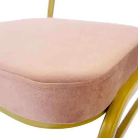 Krzesło bankietowe weselne welurowe ARIZONA kolor różowy
