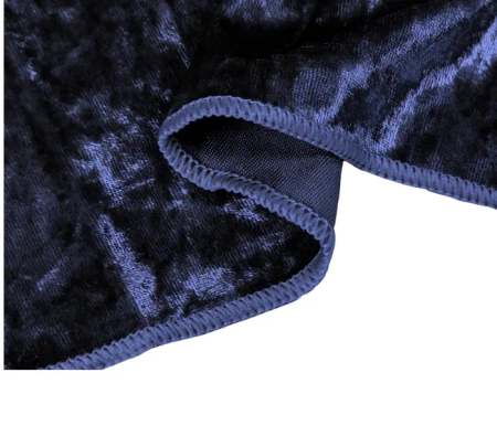 Obrus okrągły aksamitny welurowy Fi340cm Velvet granatowy