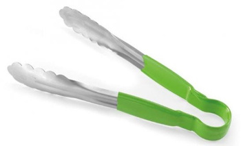 Szczypce do serwowania HACCP zielone, dł. 25 cm Hendi 171875