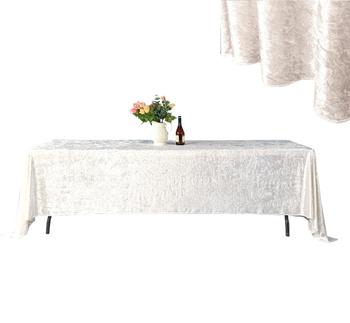 Obrus prostokątny aksamitny 280x160cm Velvet beżowy