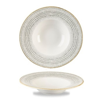 Talerz głęboki z szerokim rantem 240 mm Homespun Stone Grey Studio Prints