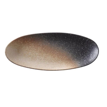 Owalny talerz serwingowy Moon 250 mm brązowy