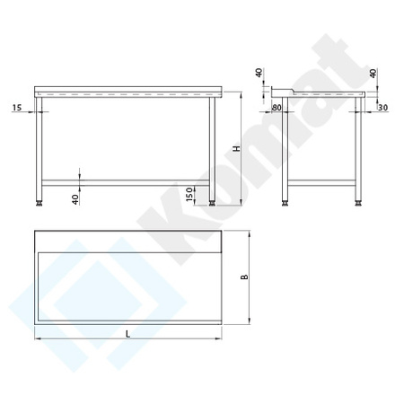 Stół wyładowczy do zmywarki 1200 mm KST-152