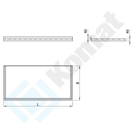 Płyta zagłębiona 800x600 mm KST-134