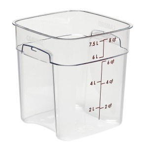CAMBRO Pojemnik magazynowy z poliwęglanu 22,9 x 22,9 x 24,3 cm, 7,6 l, przezroczysty