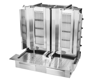 Gyros | opiekacz gazowy do kebaba podwójny | 4+4 palniki | wsad 120kg  KLG224-T