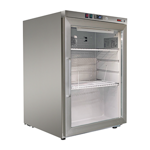 DRR 200 GS Szafa chłodnicza - 130 l, nierdzewna, przeszklone drzwi