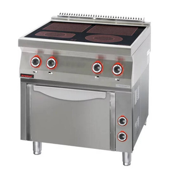 Kuchnia ceramiczna 4 płytowa z piekarnikiem Kromet 700.KE-4C/PE-1