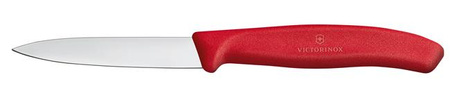 Victorinox Swiss Classic Nóż do jarzyn, gładki, 8 cm, czerwony Wariant podstawowy
