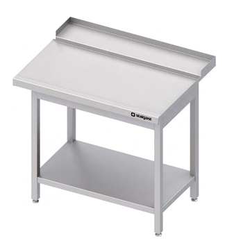 Stół wyładowczy(P) pochylony, z półką do zmywarki STALGAST 1100x750x880 mm skręcany
