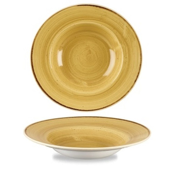Talerz głęboki z szerokim rantem 468 ml Stonecast Mustard