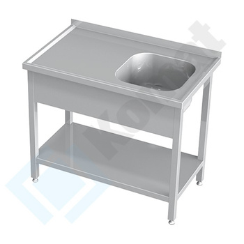 Stół ze zlewem i półką 800x600 mm KST-102