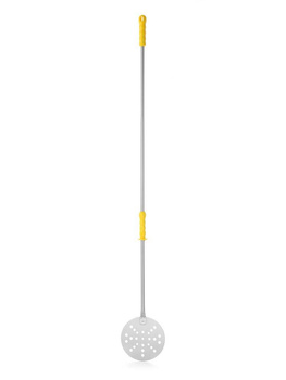 Łopata do obracania pizzy z ruchomym uchwytem, perforowana