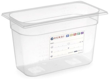 Pojemnik GN 1/3 150 HACCP, polipropylen przezroczysty  Hendi 880265