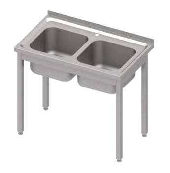 Stół ze zlewem 2-kom.,bez półki 1000x700x850 mm skręcany, blat tłoczony