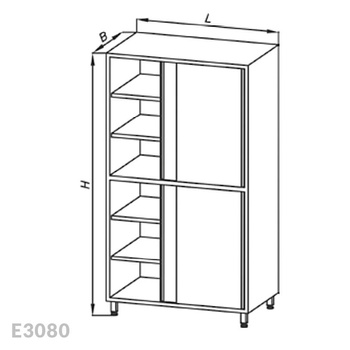 Szafa magazynowa dzielona Egaz E3080 1800x1200x600 mm