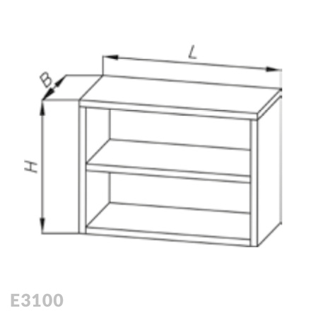 Szafka wisząca z dwiema półkami Egaz E3100 1100x400 mm
