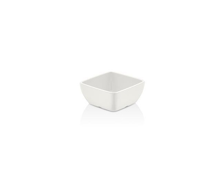Miska kwadratowa z melaminy, biała, 90x90x40 mm 125x125x(h)65mm Fine Dine