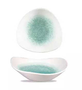 Miska trójkątna 370 ml Raku Jade Green