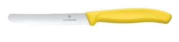 Victorinox Swiss Classic Nóż do pomidorów, zaokrąglony czubek, ząbkowany, 11 cm, żółty Wariant podstawowy
