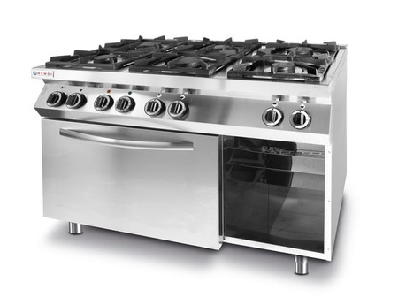 Kuchnia gazowa 6 palnikowa z piekarnikiem Hendi Kitchen Line 225899