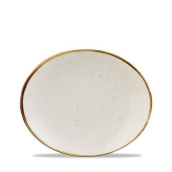 STONECAST BARLEY WHITE TALERZ OWALNY 160X192 MM