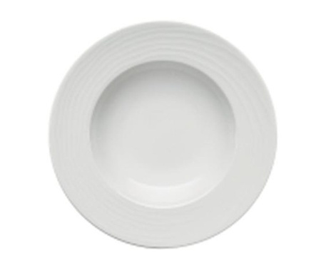Talerz głęboki z ryflowanym rantem 500 ml biały Maitre