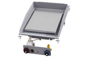 FTRD-95 GS Płyta grillowa gazowa ryflowana chromowana