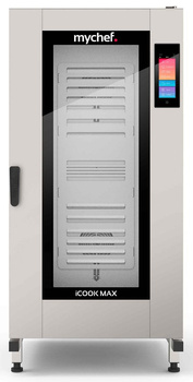 Piec konwekcyjno-parowy gazowy | z wózkiem | automatyczny system myjący | 20xGN1/1 | 40 kW | 230 V | Mychef iCook MAX 201G