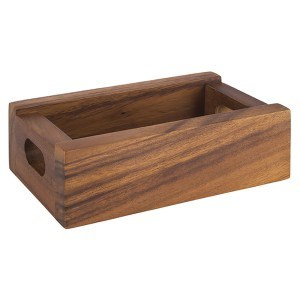 TABLE Skrzynka drewniana akacja, 1 przedział 15 x 9,5 x 5 cm