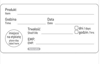 Naklejka Food Safety "Data przydatności" Hendi 850206