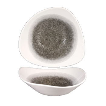 RAKU QUARTZ BLACK TALERZ TRÓJKATNY COUPE POJ. 600 ML