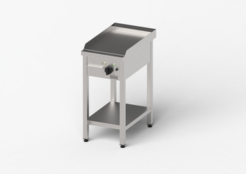 Płyta grillowa elektryczna, ryflowana, Gredil, 400x700x850 mm, P 4.0 kW, U 400 V