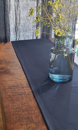 Welurowy bieżnik 230x40 cm granatowy