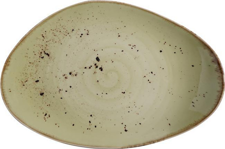 Talerz z organicznym kształcie Olive 350 x 210 mm kremowy