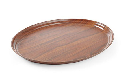 Taca antypoślizgowa owalna Montana, orzech 230x160mm Amerbox