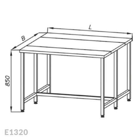 Stół roboczy z 2-ma elementami do krojenia Egaz E1320 1700x1400 mm