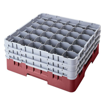 Kosz na szkło - śr. szkl. 7,2 cm, wys. 9 cm czerwony