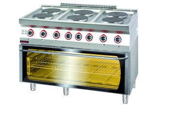 Kuchnia elektryczna 6-płytowa z piekarnikiem elektrycznym 700.KE-6/PE-3 Kromet