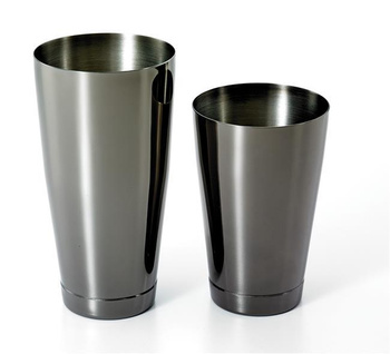 Shaker Boston 2-częściowy typu TIN&TIN 700 ml+ 500 ml czarny połysk barup