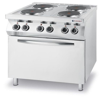 Kuchnia elektryczna 4 płytowa z piekarnikiem Hendi 225936