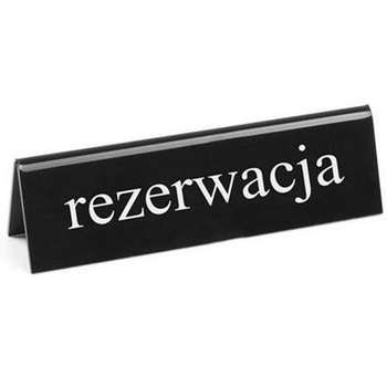 Tabliczka informacyjna, REZERWACJA, jęz. angielski, Hendi 663462