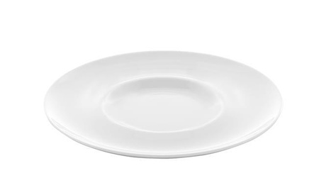 Talerz płytki z szerokim Rantem Bianco 310 mm biały